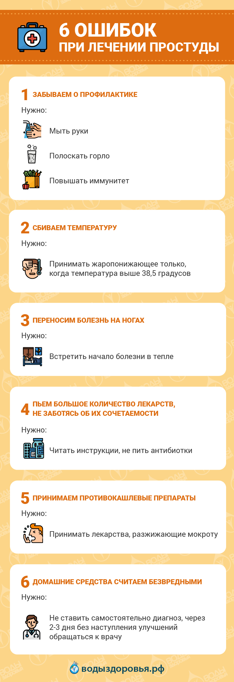 6 ошибок при лечении простуды